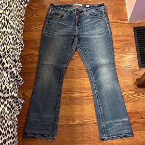 BKE Women's Faded Blue Bootcut Jeans